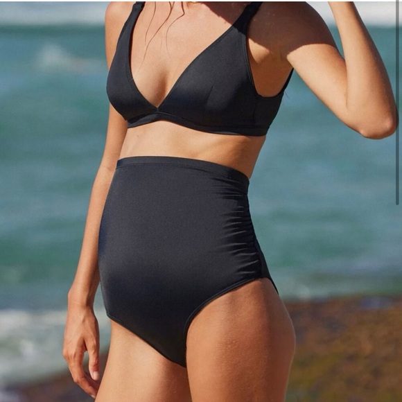 Blanqi maternity black High-Waisted Bikini Set M - Picture 1 of 5